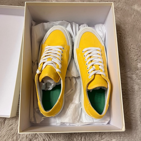NWT $645 John ElliottMen's Yellow Sneakers size 42 - Picture 4 of 13